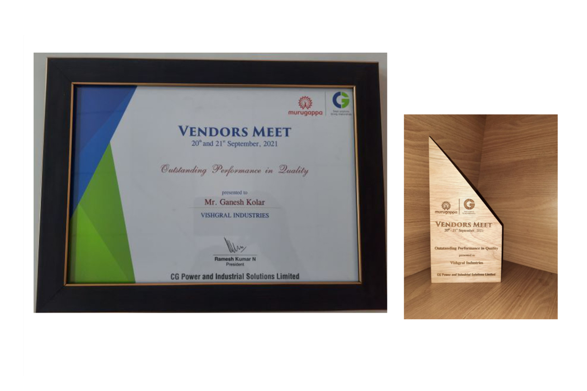 Year 2021: “Outstanding Performance in Quality” from CG